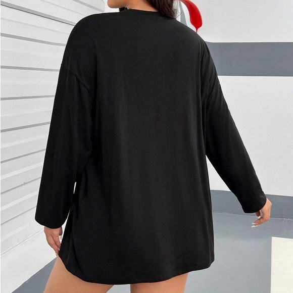 Checkered Happy Face Long Sleeve Tee - Picture 4 of 4